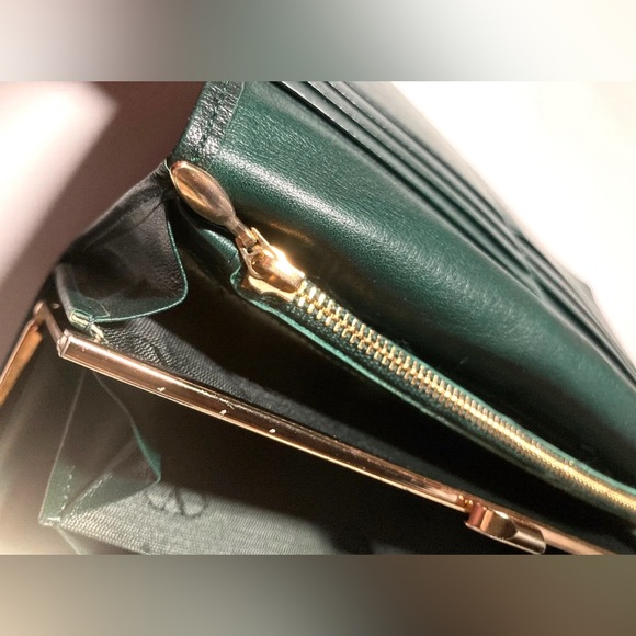 VALENTINO GARAVANI VINTAGE LARGE LOGO LEATHER LONG WALLET - Picture 10 of 16